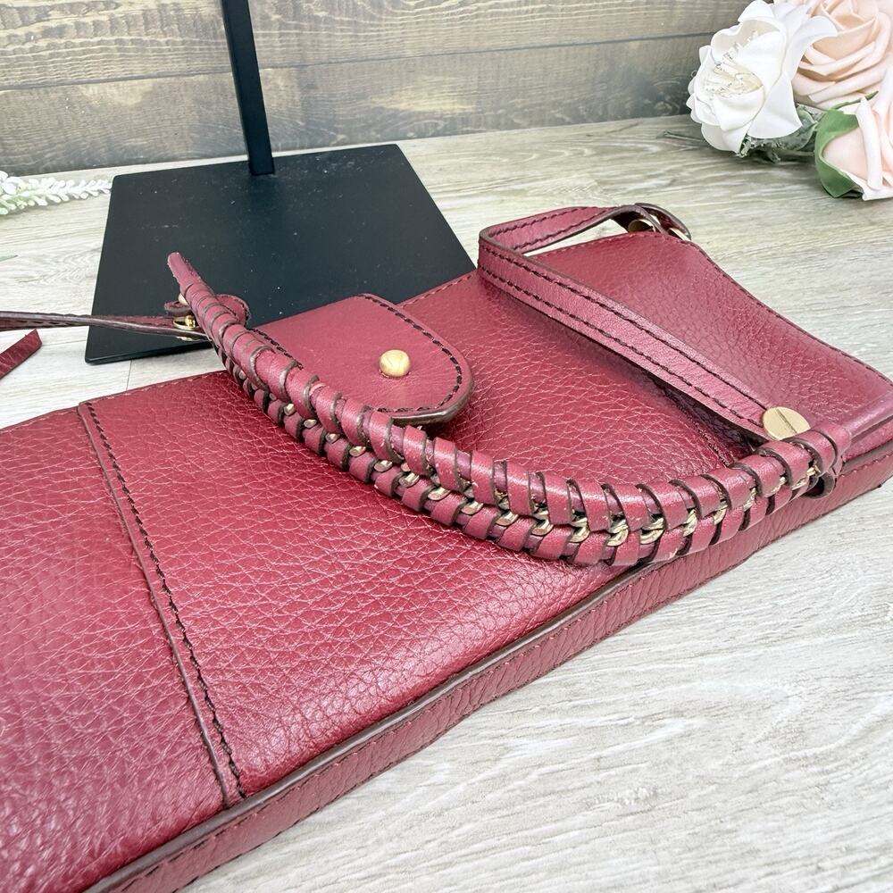 Calvin Klein Maroon Red Clutch Small Shoulder Bag NWT - Picture 6 of 10